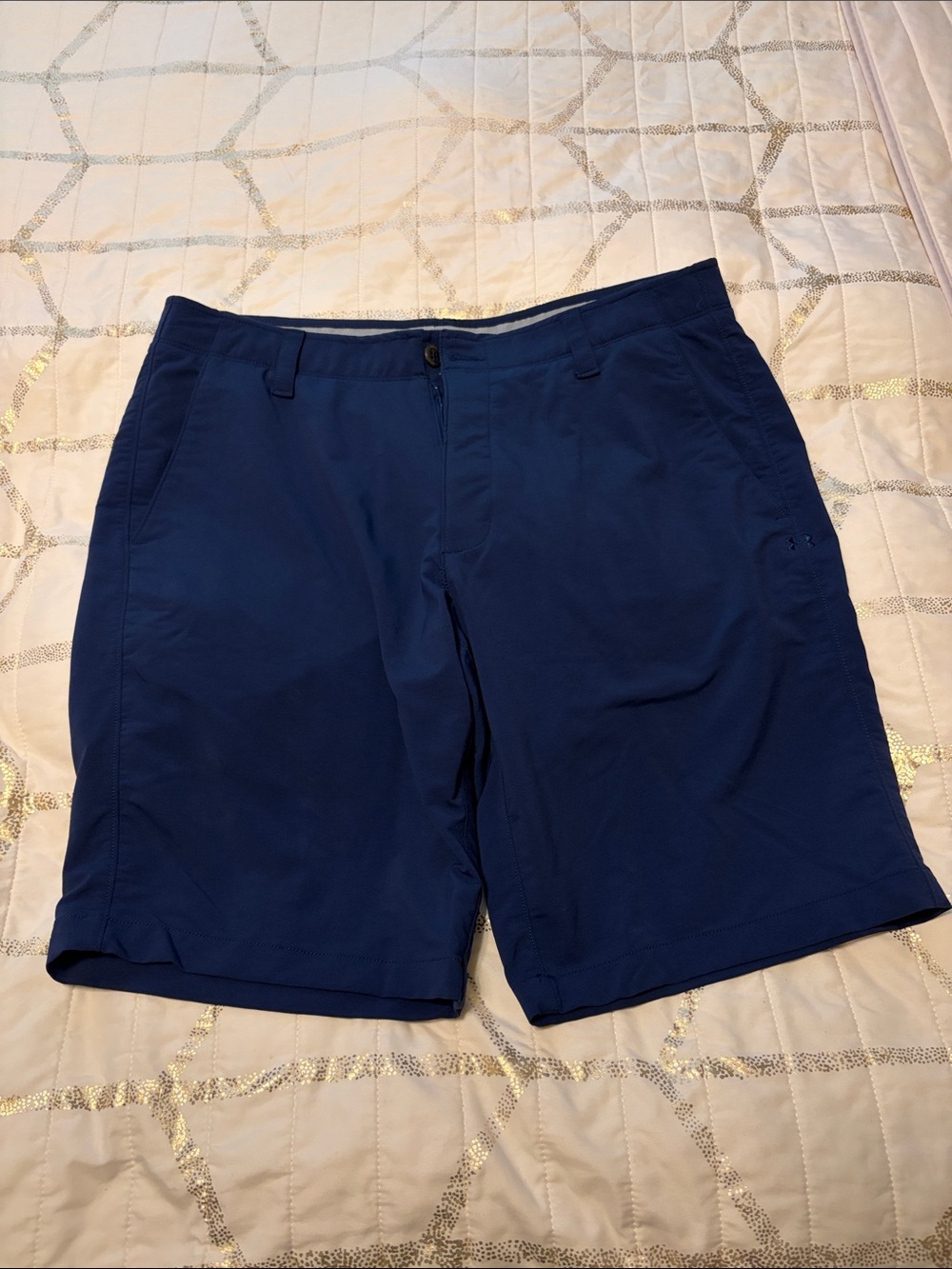 Under Armour Men's Navy Performance Flat-Front Shorts
